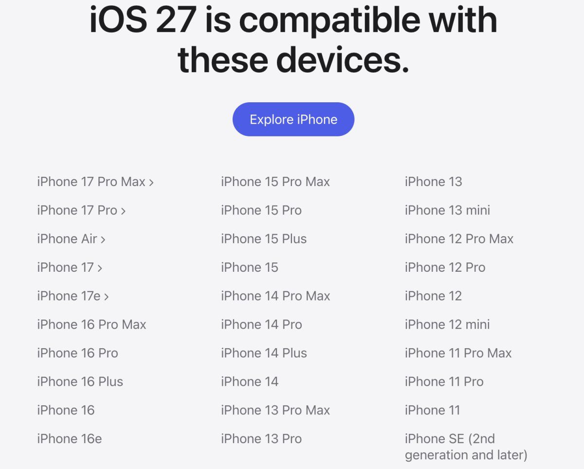 güncelleme alacak apple cihazları